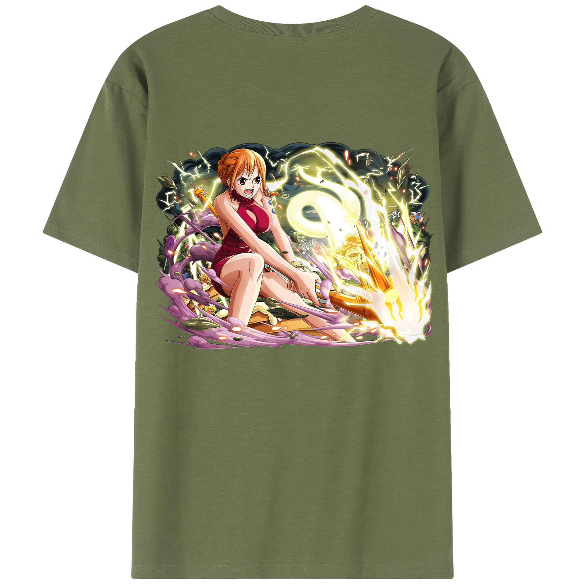 ワンピース ナミ ONE PIECE Nami 綿100％半袖Tシャツ（背面プリント）